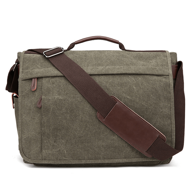 Large Capacity Canvas Business Laptop Bag Shoulder Bag Crossbody Bag for Men - MRSLM