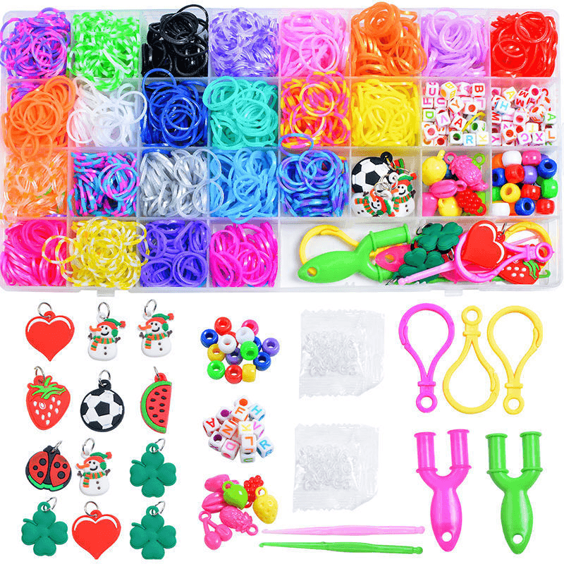 Rainbow Braided Rubber Band Knitting Machine Set Handmade Children'S Toys - MRSLM