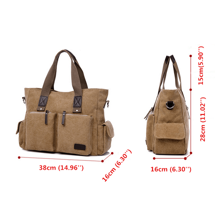 Men Canvas Outdoor Casual Traveling Large Capacity Bag - MRSLM