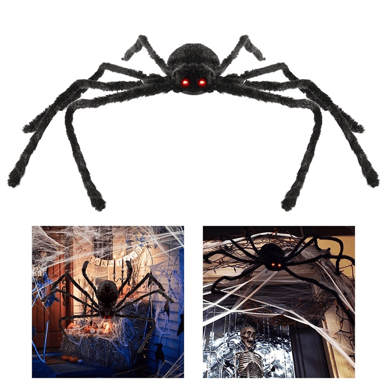 Spider Prank Toy Outdoor Party Halloween Decor Black Haunted Simulation Prop Decorations - MRSLM
