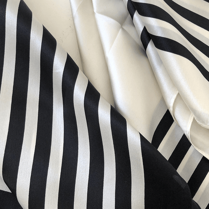 Fashion Simple Striped Silk Lady Scarf Shawl - MRSLM