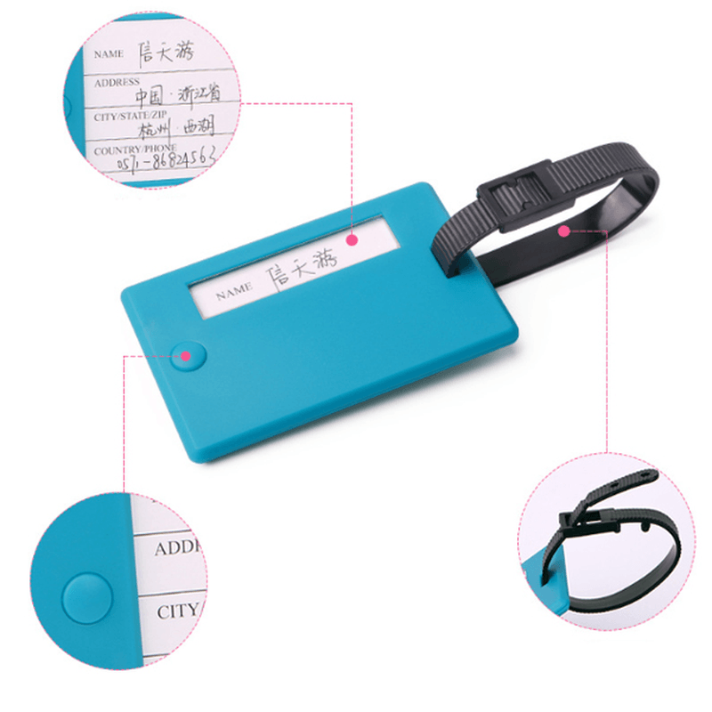 Ipree® Portable Travel Luggage Tag Plastic ID Suitcase Identity Address Name Tags - MRSLM