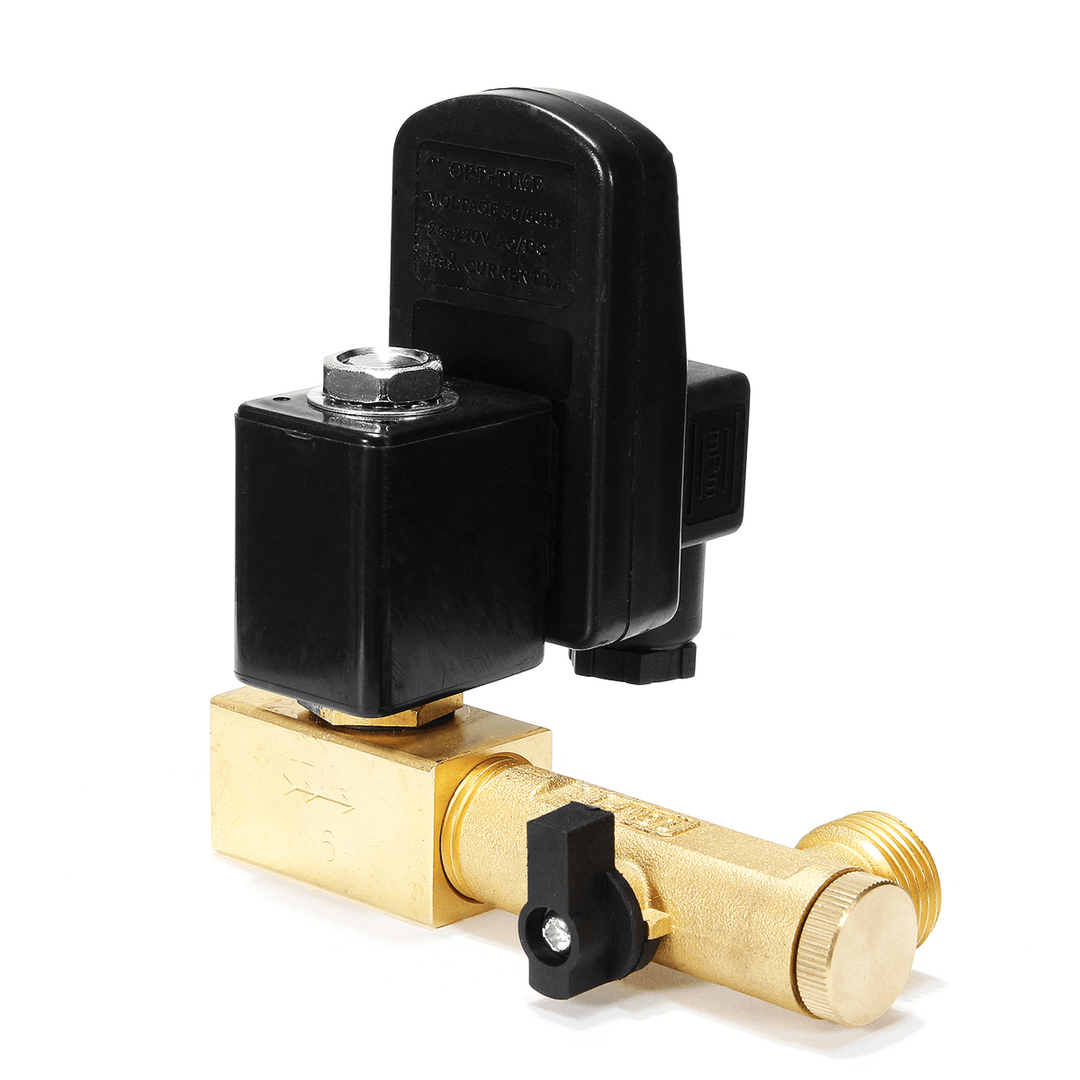 AC 110V 1/2 Inch 2-Way Drain Valve Electronic Timed Air Compressor Condensate Auto Pressure Switch - MRSLM