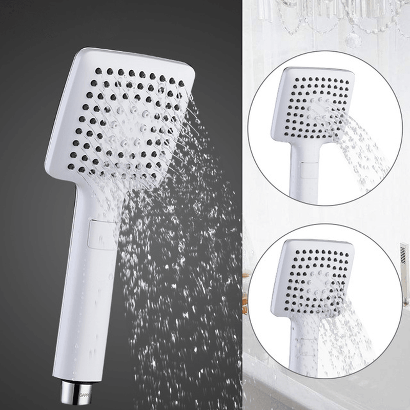 GAPPO G27 Handheld Square Shape Bathroom Asjuatable 3 Ways SPA ABS Chrome Plated Water Saving Shower Head - MRSLM