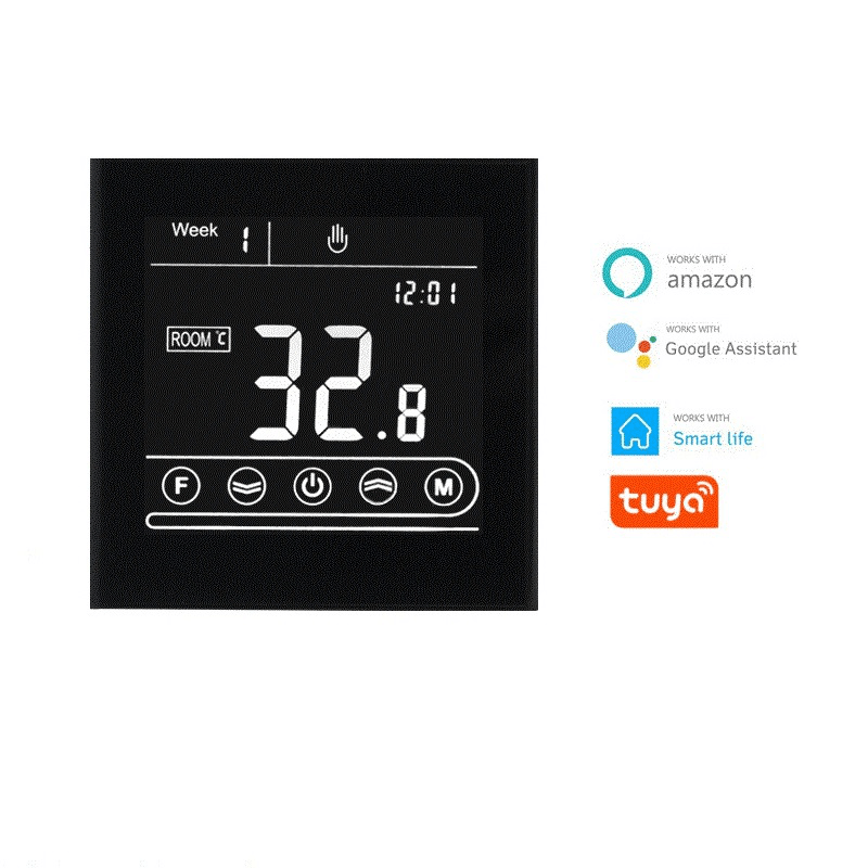 MK70GB Remote Electric Heating Thermostat Smart Wifi High-Power Full-Screen Touch Screen Mobile Phone App Thermostat - MRSLM