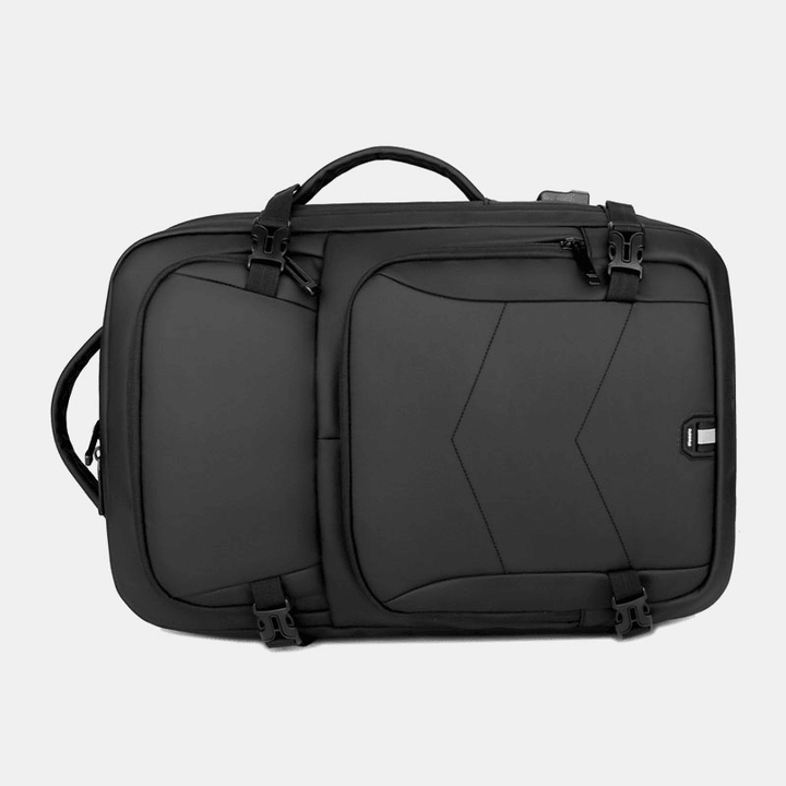 Men Nylon Large Capacity 14 Inch Laptop Bag Multi-Layers Business Casual Travel Backpack with USB Charging - MRSLM