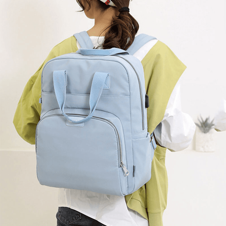 Women Fashion Backpack Large Capacity Bag with USB Charging Port - MRSLM