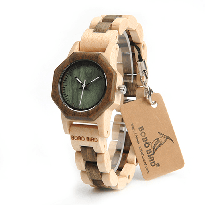 BOBO BIRD M25 Lightweight Fashionable Wooden Wrist Watch Small Dial Quartz Watch - MRSLM