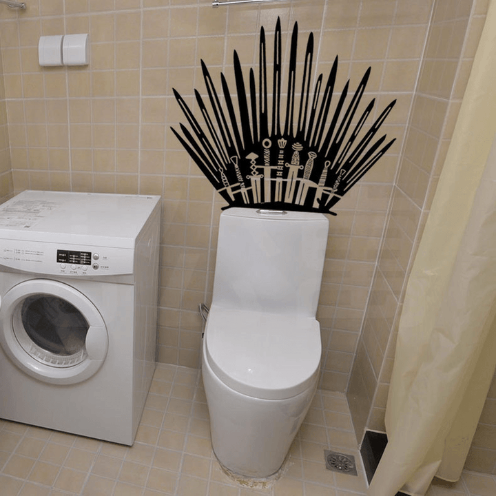 T-2 Game Props Right Iron Throne Stickers Carved Creative Wall Stickers Toilet Stickers - MRSLM
