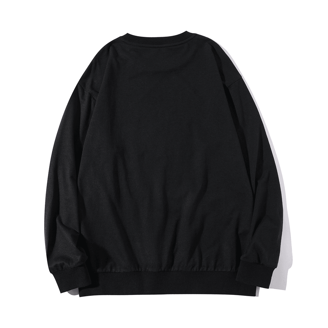 Printed Men'S Loose round Neck Long-Sleeved Sweater - MRSLM