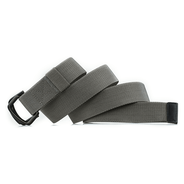 125CM Men Casual Double-Ring Elastic Braided Belt Metal Buckle Canvas Belt - MRSLM