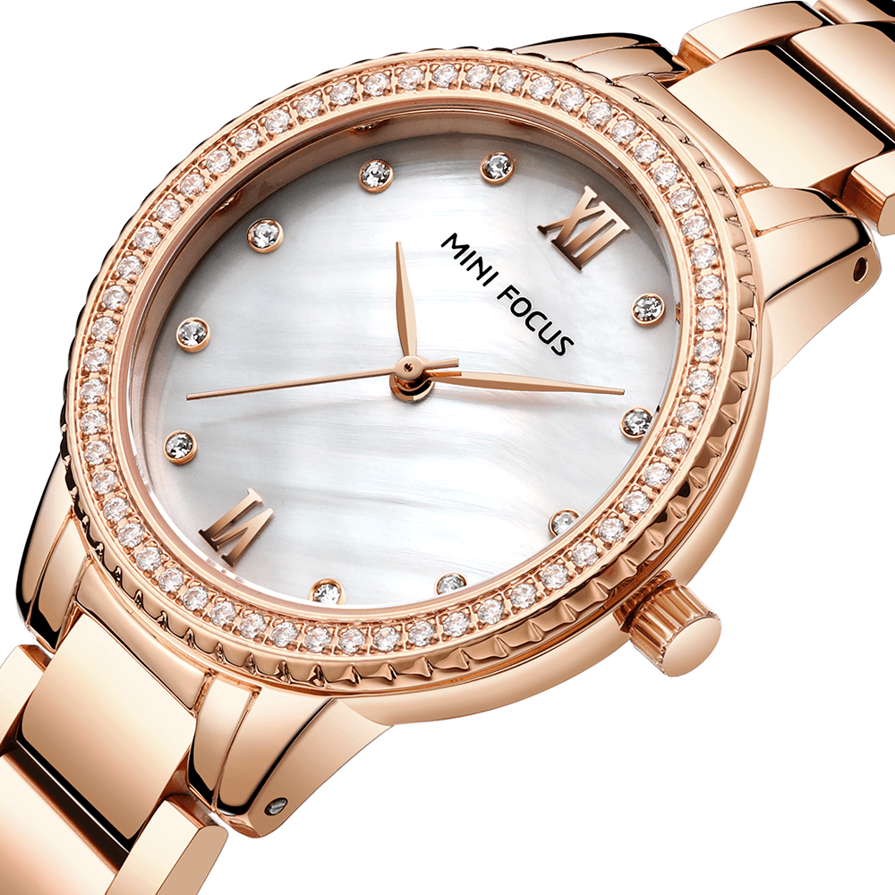 MINI FOCUS MF0226L Luxury Brand Fashion Style Women Wristwatch Diamond Ladies Quartz Watch - MRSLM