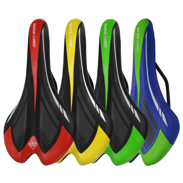 Silicone Bike Saddle Soft Hollow Breathable Shock Absorbed MTB Bicycle Seat Cushion - MRSLM