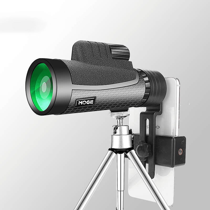 Ipree® 12X50 Optical HD Lens Monocular BAK4 Waterproof Telescope Portable Day Night Vision Outdoor Camping Hiking Tripod Phone Clip - MRSLM