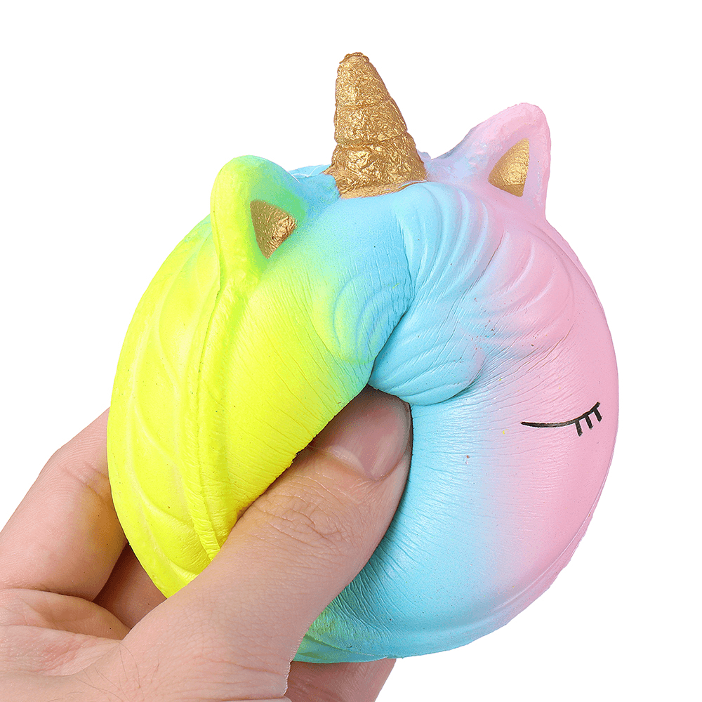 Fantasy Animal Squishy Unicorn Macaron 9CM Jumbo Toys Gift Collection with Packaging - MRSLM
