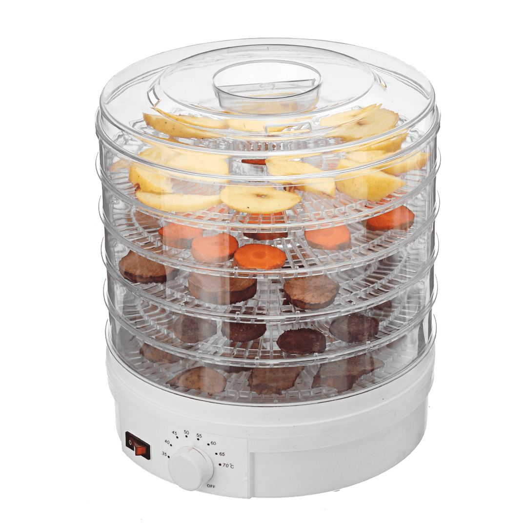 250W Food Dehydrator 5 Tray Shelf Dryer Machine Fruit Preserver Beef Jerky DIY Dried Fruit - MRSLM