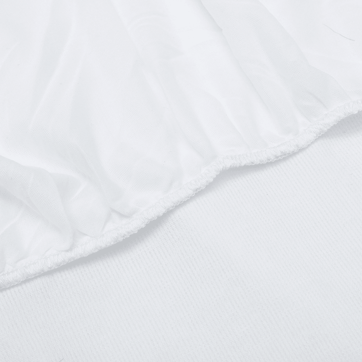 Waterproof Bed Fitted Sheet Cotton Terry Fabric Waterproof Breathable Bed Sheet with Elastic White Terry Mattress Cover Sheet - MRSLM