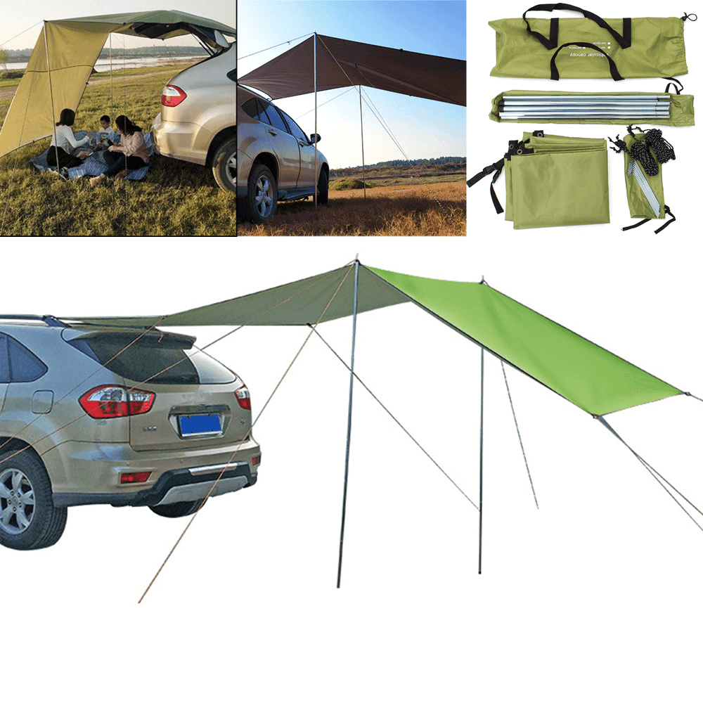 210D Oxford Cloth Car Side Awning Rooftop Tent Waterproof Uv-Proof Sunshade Canopy Outdoor Camping Travel - MRSLM
