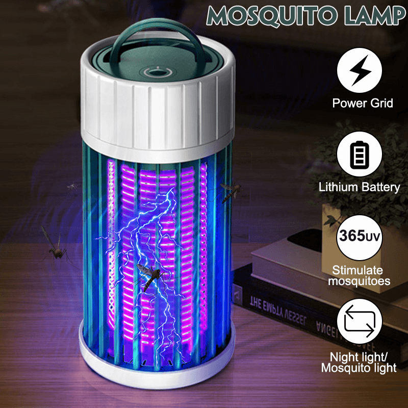 Electric Mosquito Killing Lamp Portable USB LED Light Mosquito Trap for Home Bed Night Light for Bedroom Two-Speed Mode Adjustment - MRSLM
