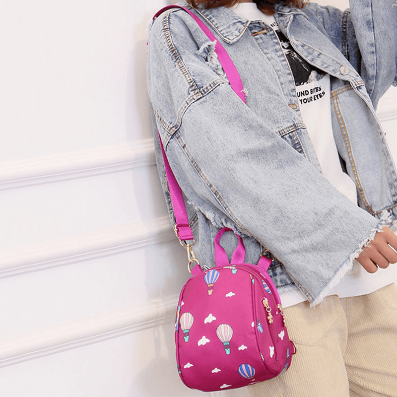 Oxford Fashion Print Shoulder Bag Backpack for Women - MRSLM