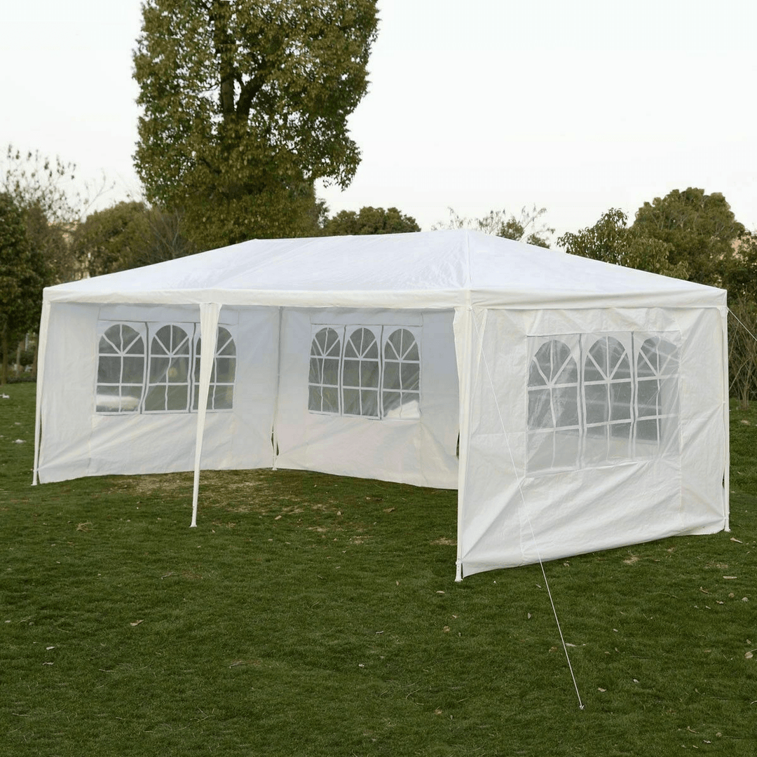 10X20Ft Canopy Side Wall 210D Waterproof Gazebo Shelter Shade with Windows Outdoor Easy Party Tent without Top - MRSLM