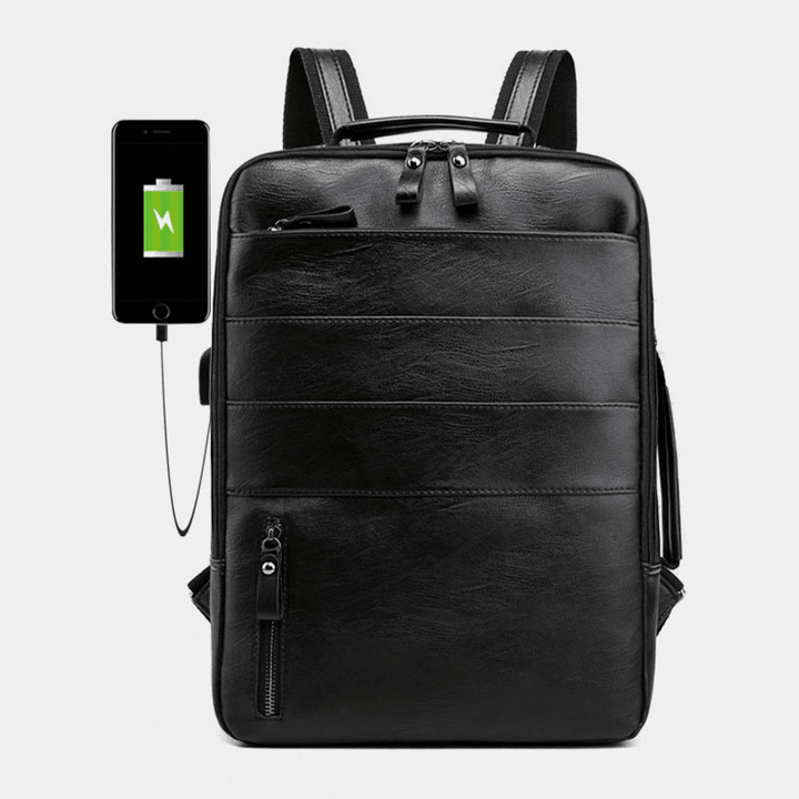 Multifunctional Large Capacity Backpack Laptop Bag with USB Charging Port for Business - MRSLM