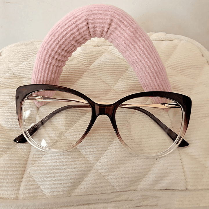 Metal Cross Flat Mirror - Fashionable Butterfly Frame Glasses in Multiple Colors - MRSLM