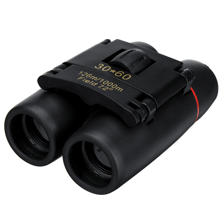 30X60 Mini Folding Binoculars Portable Camping Travel Telescope with Low Light Night Vision - MRSLM