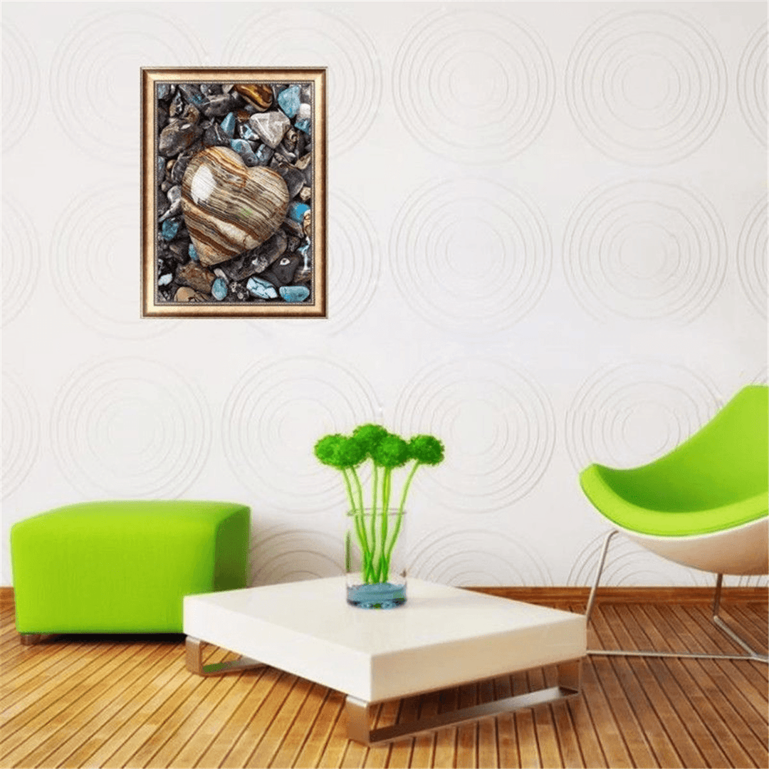 DIY 5D Full Diamond Embroidery Heart Stone Painting Cross Stitch Wall Home Decorations - MRSLM