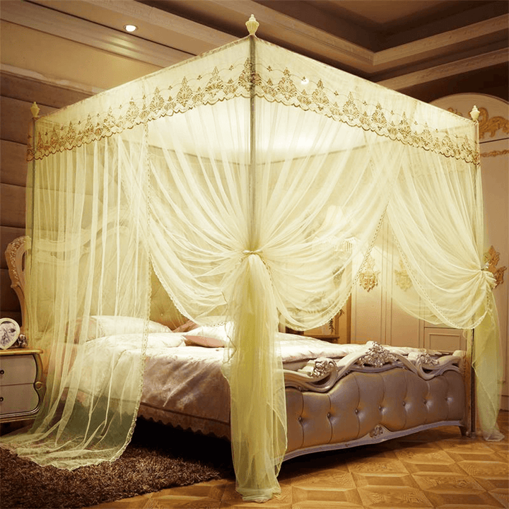1.8X2M Four Corner Mosquito Net Pest Bed Netting Curtain Panel Bedding Canopy for Home Bathroom Decor - MRSLM