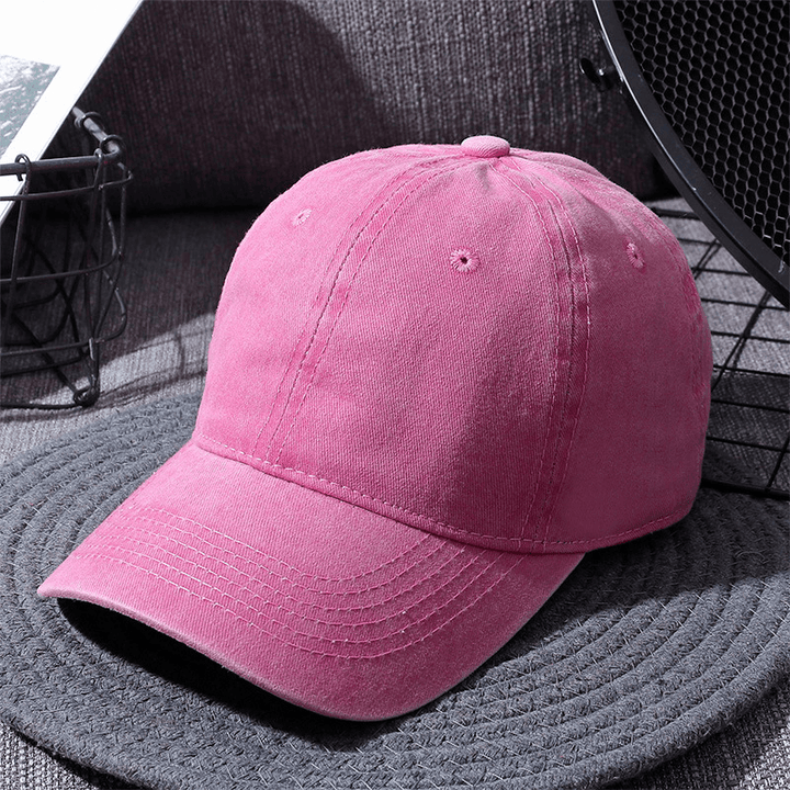 Washed Baseball Caps for Men and Women Outdoor Distressed Sun Hats Simple Caps - MRSLM