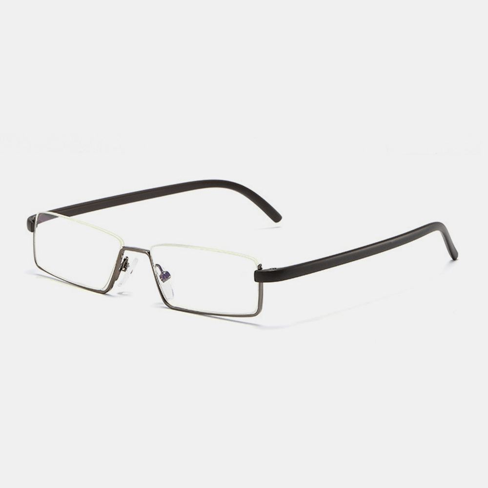 Unisex Anti-Blue Light Metal Half-Frame Hanging HD Light Reading Glasses Presbyopic Glasses with Box - MRSLM