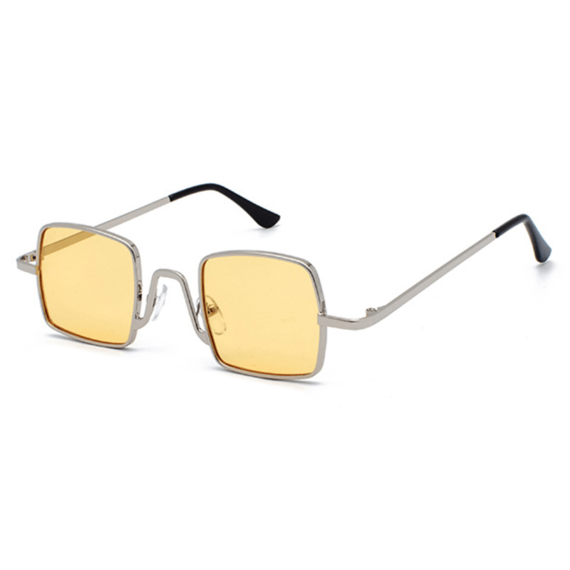 Unisex Vogue Vintage Anti-Uv Metal Small Square Sunglasses - MRSLM