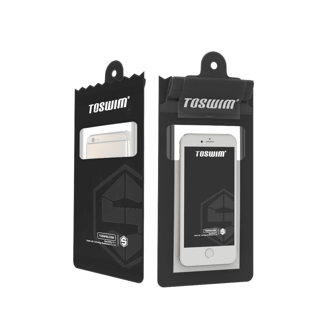 TOSWIM TPU IPX8 Waterproof Mobile Phone Bag Outdoor Swim Hanging Touch Screen Smartphone Holder for Swimming Diving - MRSLM