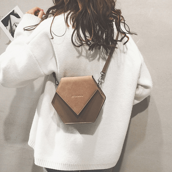 Women Faux Leather Breif Leisure Crossbody Bag Shoulder Bag - MRSLM