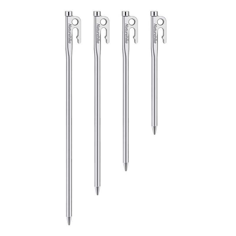 Naturehike Stainless Steel Tent Nail Large Awning Tent Stake High Strength Camp Stake - MRSLM