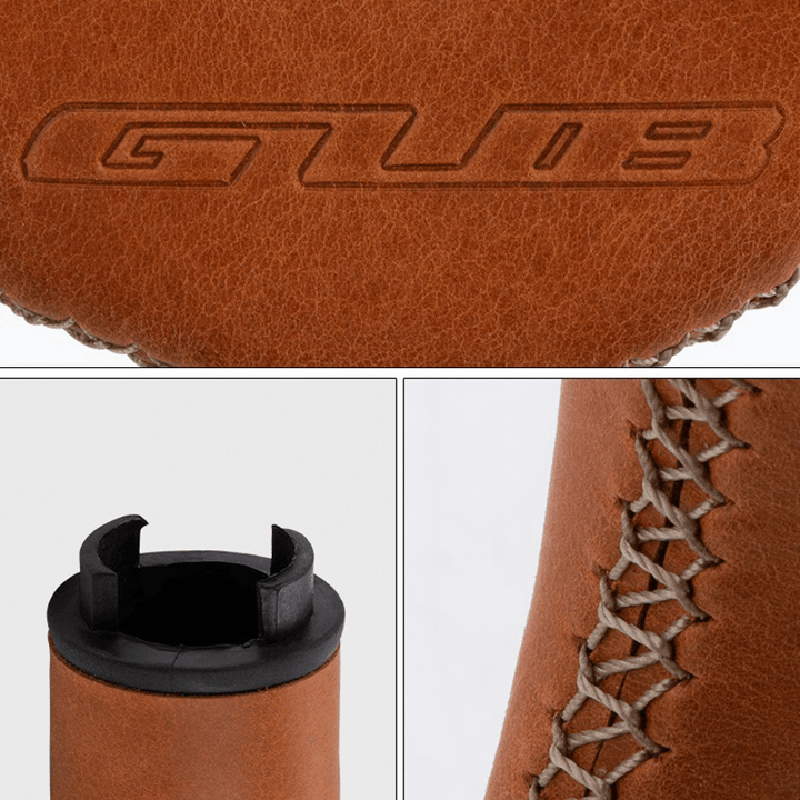 GUB G-611 Cow Leather MTB Bike Handlebar Cover Aluminum Alloy Lock Ring Ergonomic Handle Grip for 22.2Mm Cycling Handlebar - MRSLM