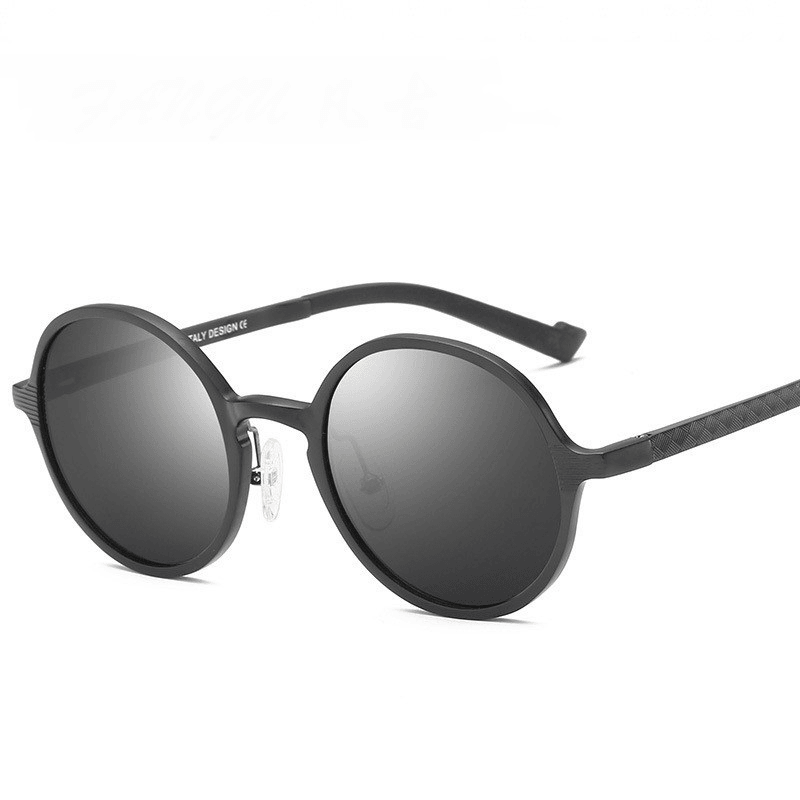 The New Aluminum-Magnesium Full-Frame round Frame Retro Polarized Sunglasses - MRSLM