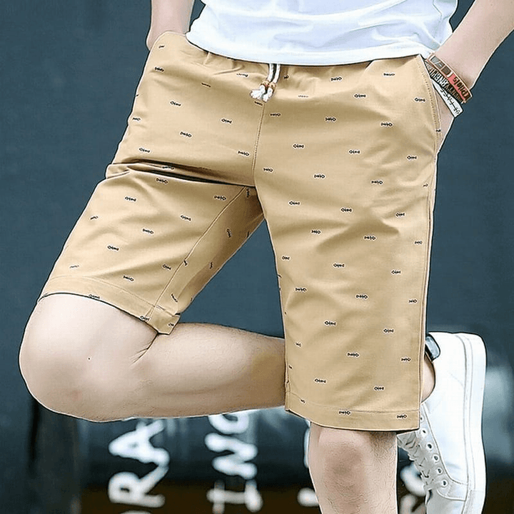 Men'S Printing Trend Cotton Leisure Shorts Pants - MRSLM
