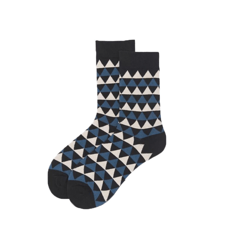 Unisex Jacquard Fashion Middle Tube Socks Retro Pattern Sock - MRSLM