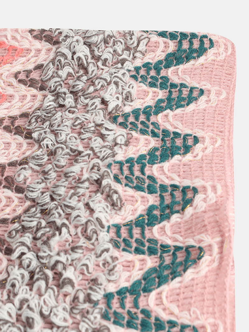Women Printed Cardigan Shawl V-Neck Batwing Sleeve Sweaters with Pocket - MRSLM