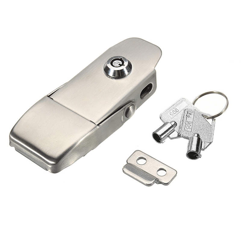 304 Stainless Steel Concealed Toggle Latch Safety Catch Key Locking Spring Loaded - MRSLM