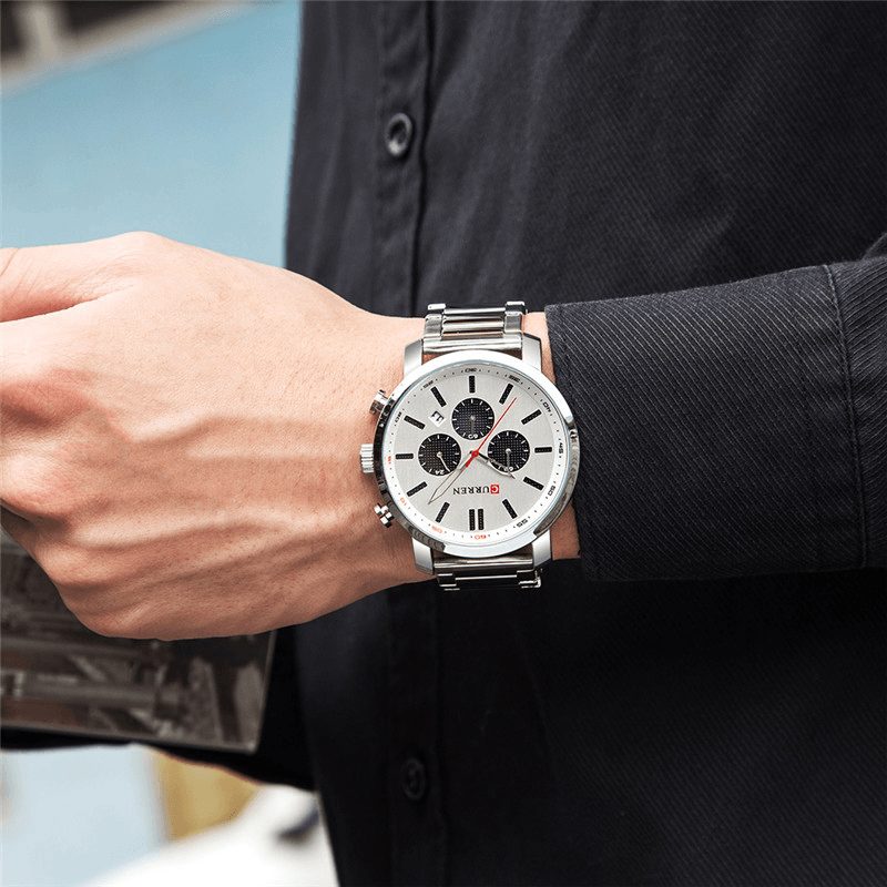 CURREN 8315 Chronograph Waterproof Quartz Watch Business Style Men Wrist Watch - MRSLM