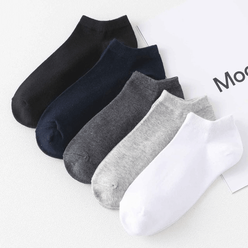 Men'S Boat Socks Solid Color Versatile Cotton Sock - MRSLM