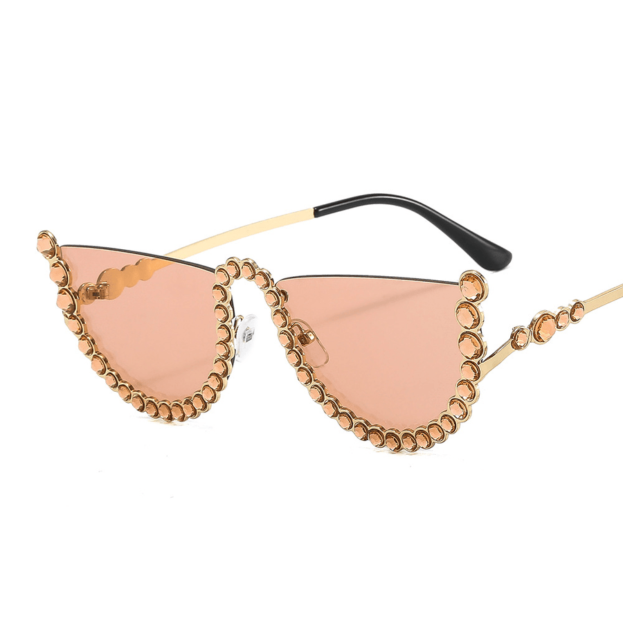 Ladies Gorgeous Diamond Fashion Metal Sunglasses - MRSLM