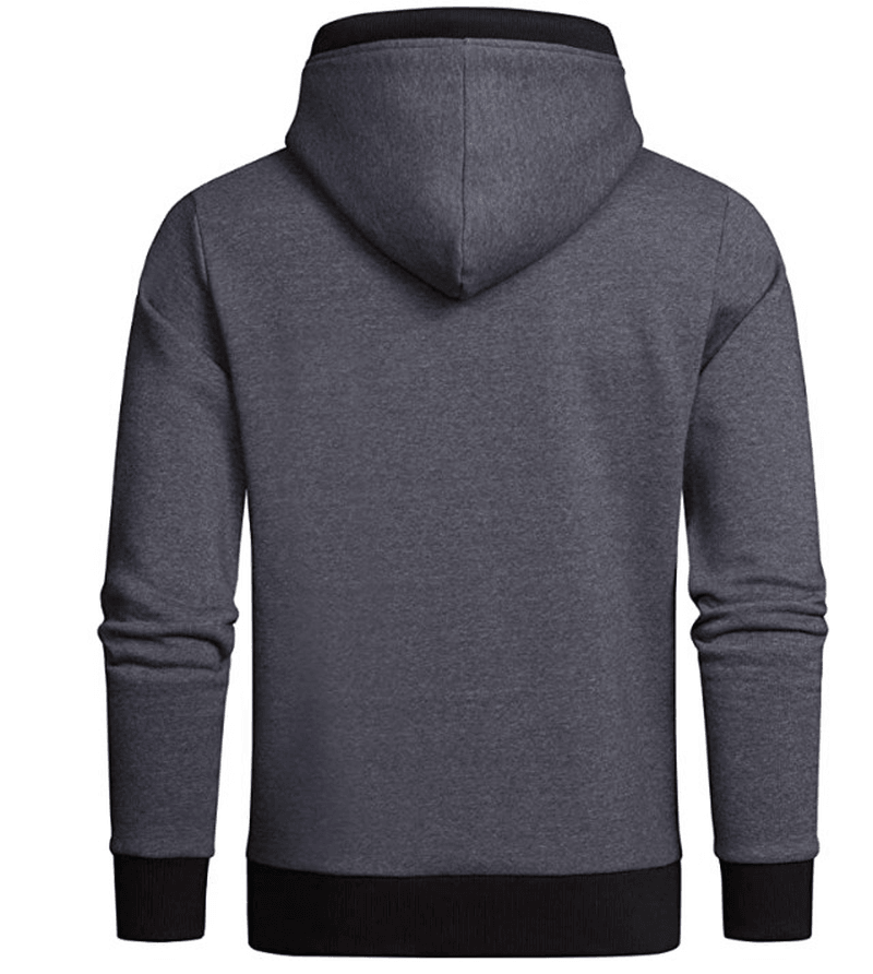 Solid Color plus Fleece Hooded Sweater Loose Men'S Clothing - MRSLM