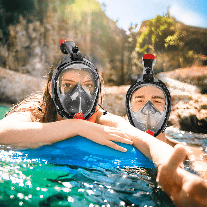 Full Face Snorkeling Mask Underwater anti Fog Swim Diving Scuba Mask with Detachable Camera Holder - MRSLM