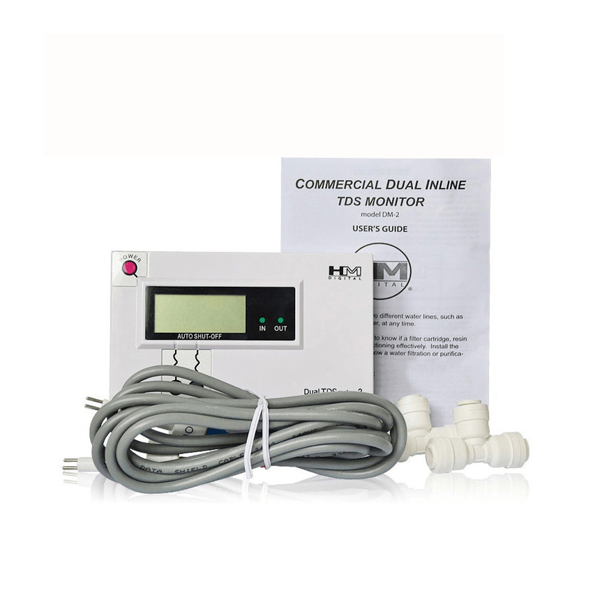HM Digital DM-2 Commercial In-Line Dual TDS Monitor Can Measure Both In-Put Water and Out-Put Water - MRSLM