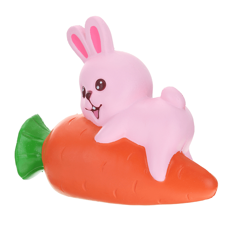 Yunxin Squishy Rabbit Bunny Holding Carrot 13Cm Slow Rising with Packaging Collection Gift Decor Toy - MRSLM