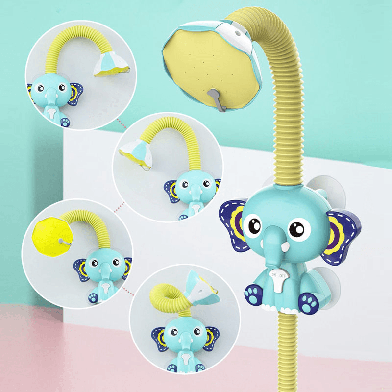 Electric Elephant Shower Tool Spray Baby Bath Swimming Toys for Kids Bathroom Water Game - MRSLM